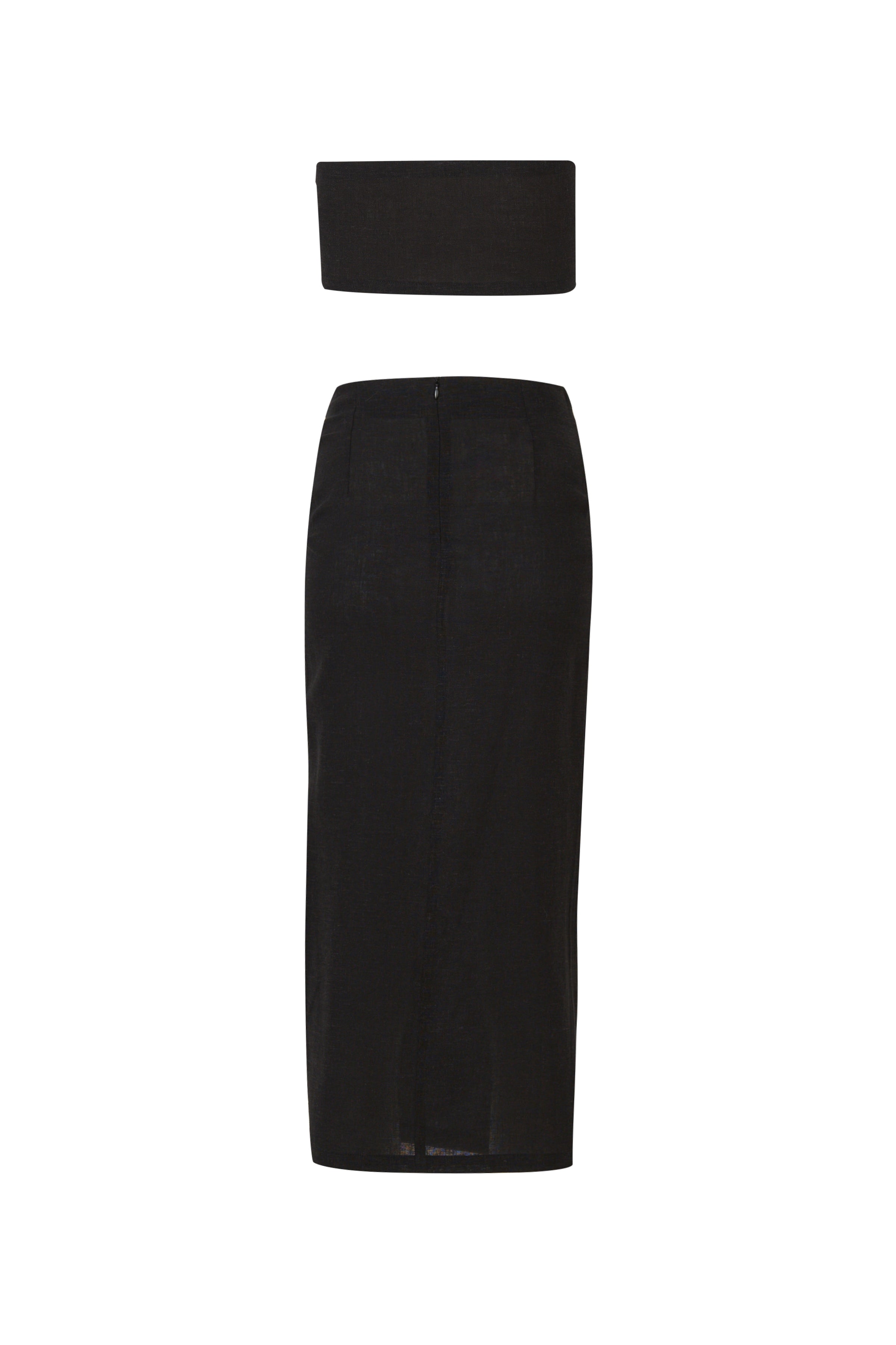Black Adjustable Linen Suit