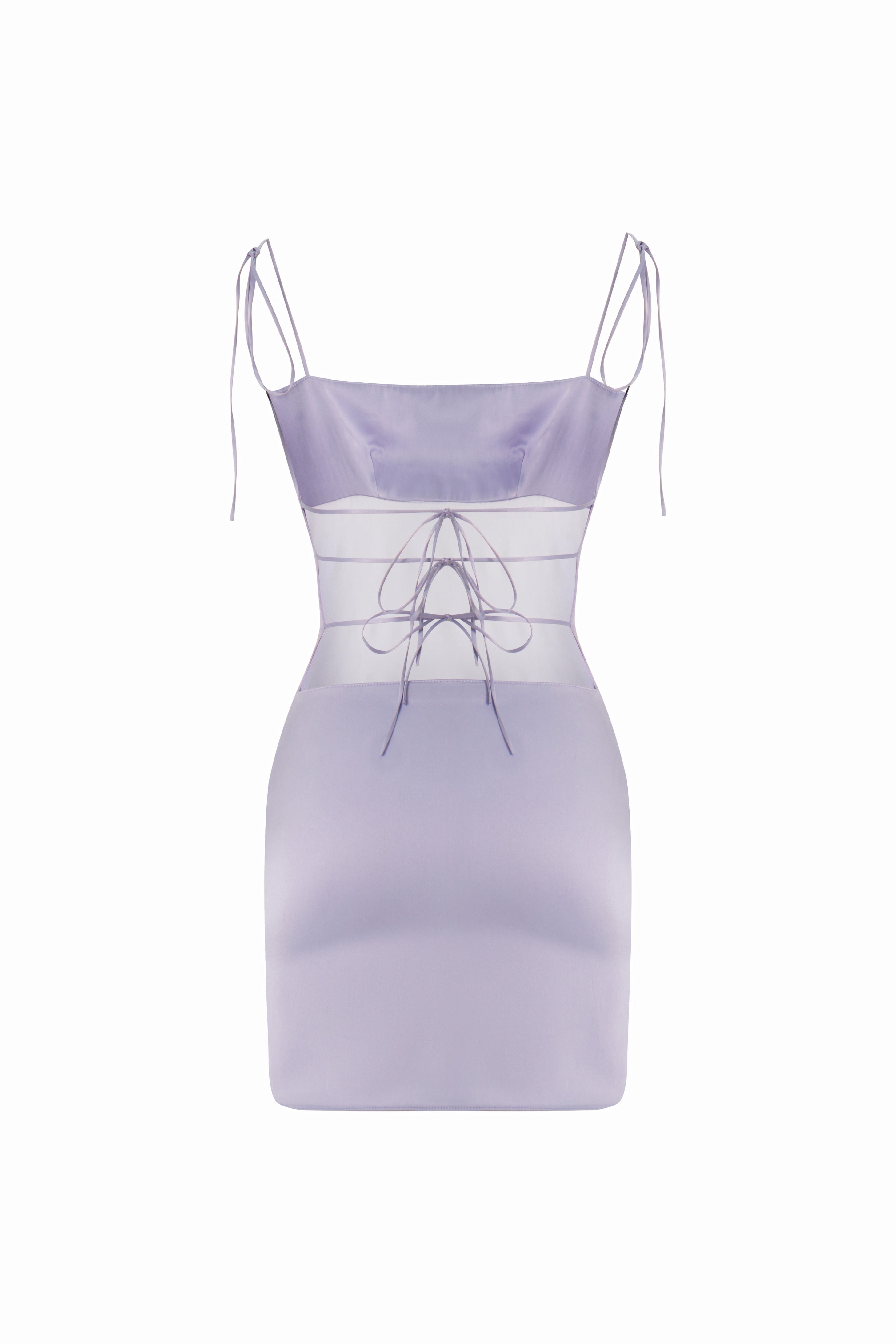 Lilac Mini Silk Dress