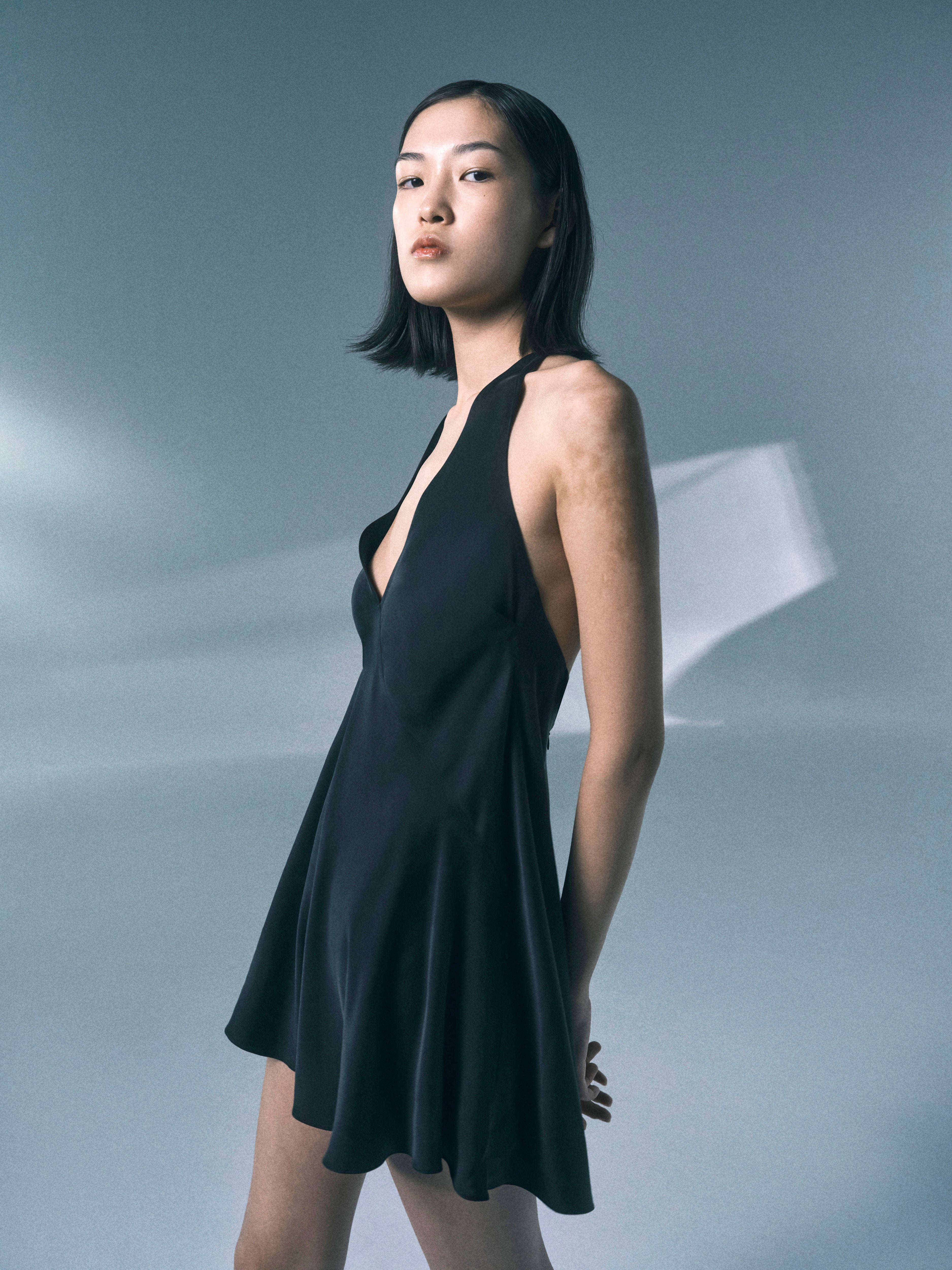 Black Silk Mini Dress