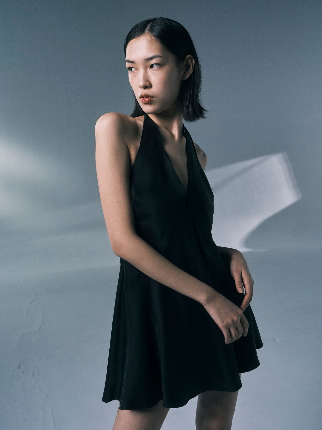 Black Silk Mini Dress
