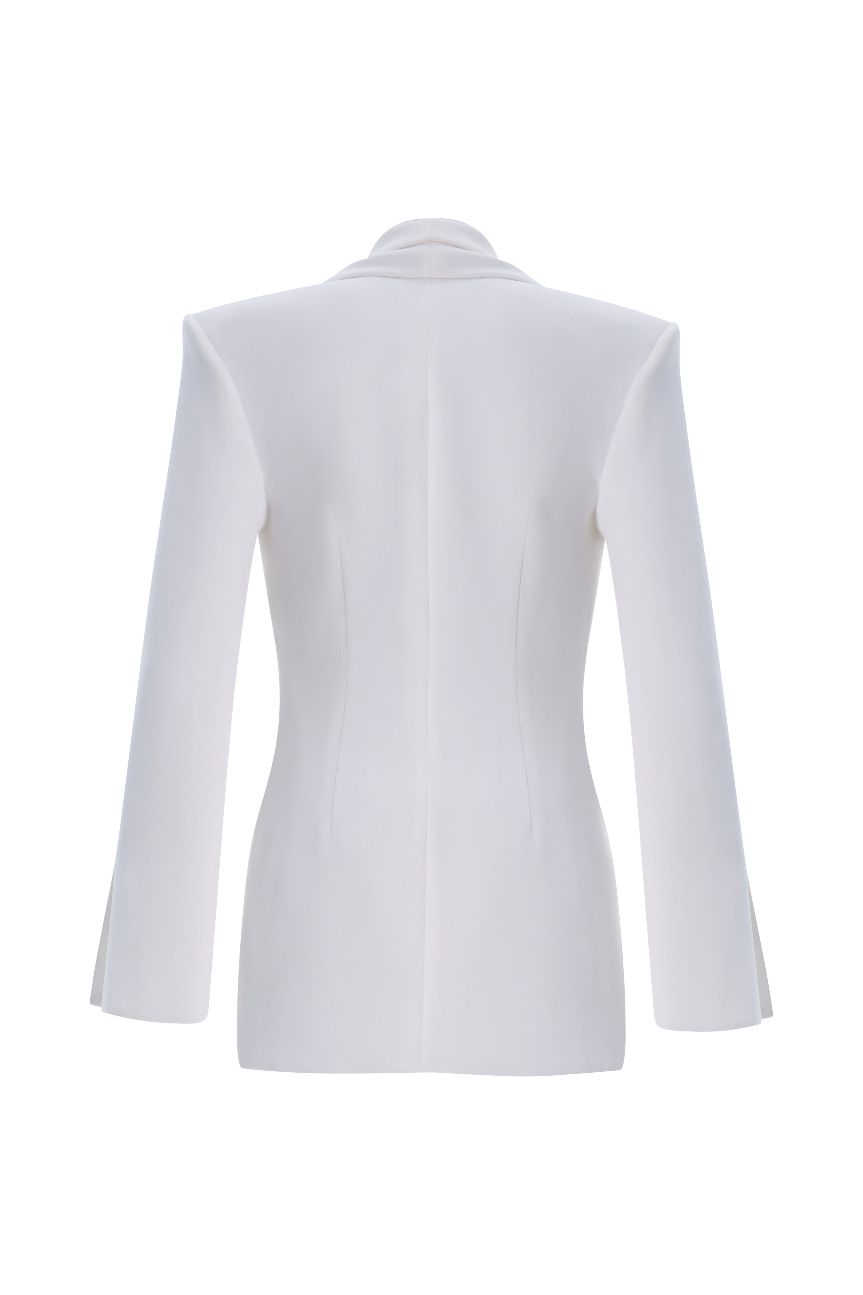 WHITE JACKET DRESS WITH MM LOGO