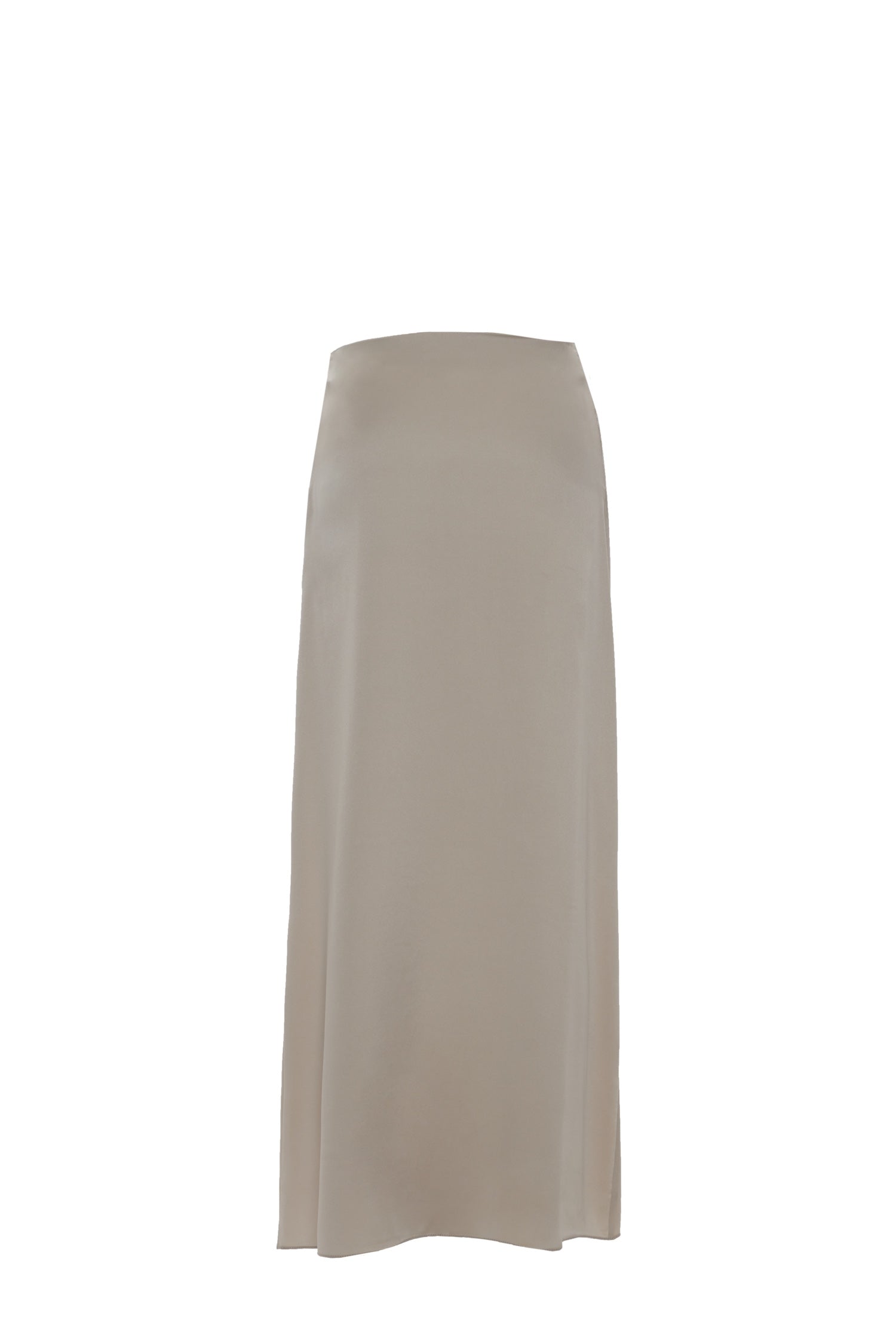 Silver Maxi Silk Skirt